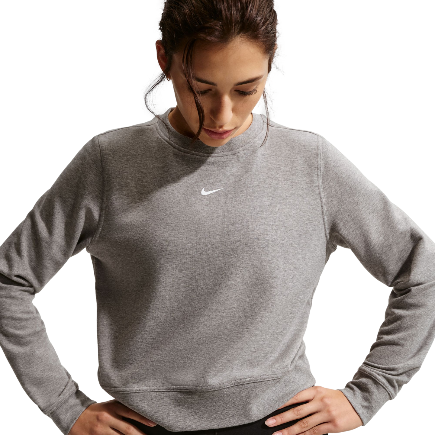 Nike Crew Neck French Terry Womens Sweatshirt - Grey