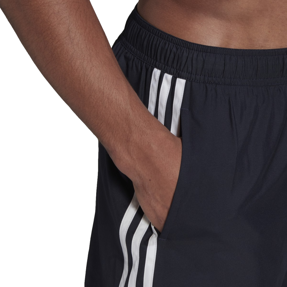 Adidas Very Short Length Classic 3 Stripe Swim Short--City Sports