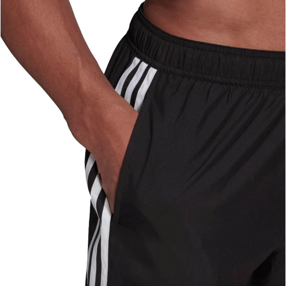 Adidas Very Short Length Classic 3 Stripe Swim Short--City Sports