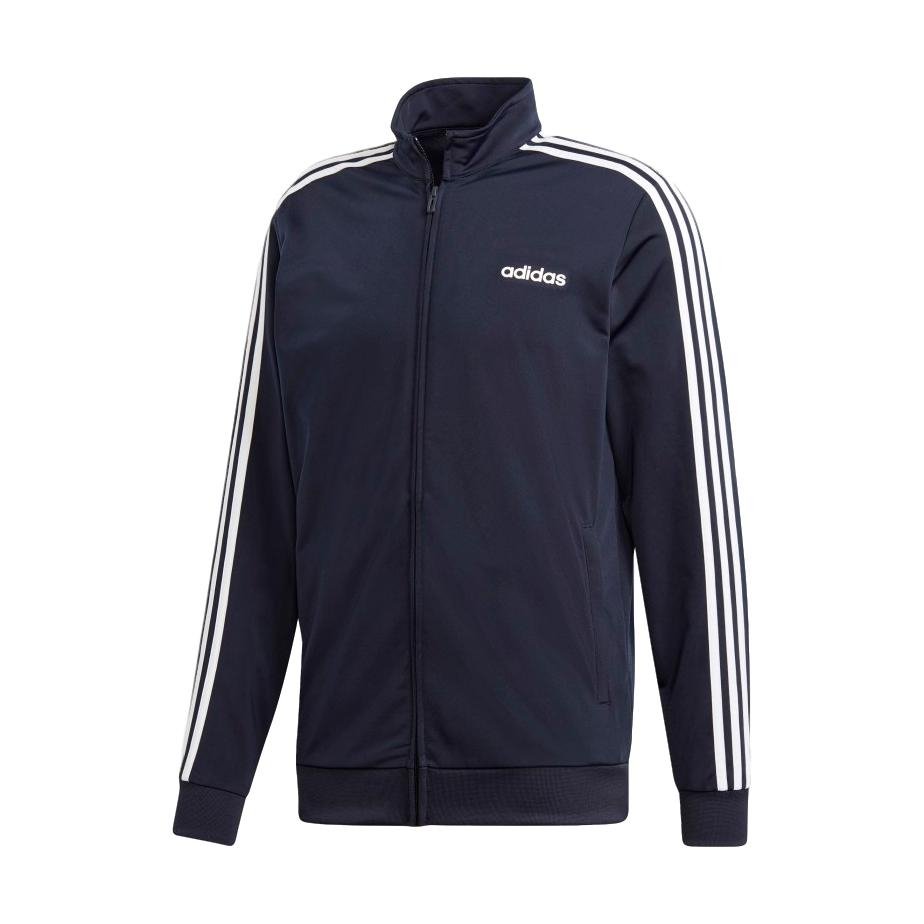 Adidas Essentials 3 Stripe Tricot Track Jacket--City Sports