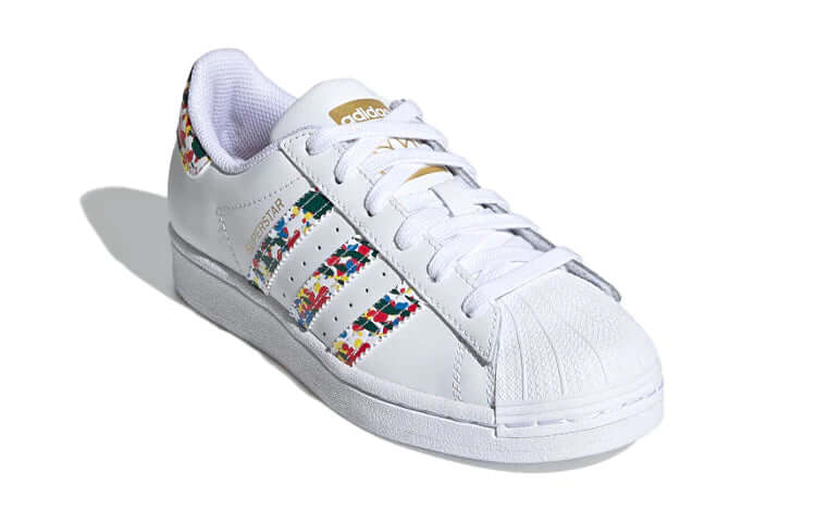 (ADID-FY9828) Adidas Superstar Shoe Youth [white/white/gold metallic]--City Sports