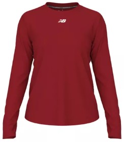 New Balance Women's Long Sleeve Activate Tech T Shirt - Red