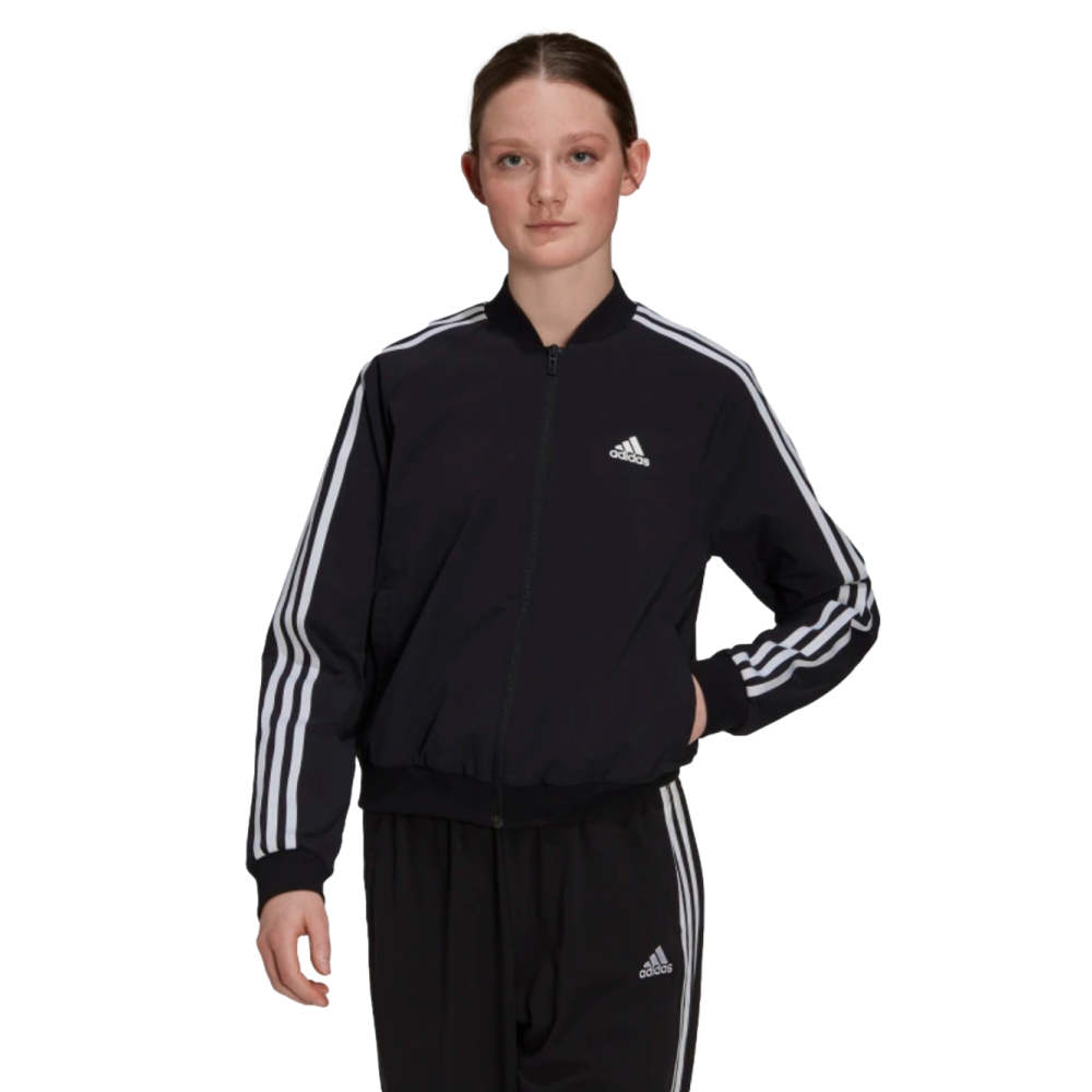 Adidas Essentials 3 Stripe Woven Track Top Women--City Sports