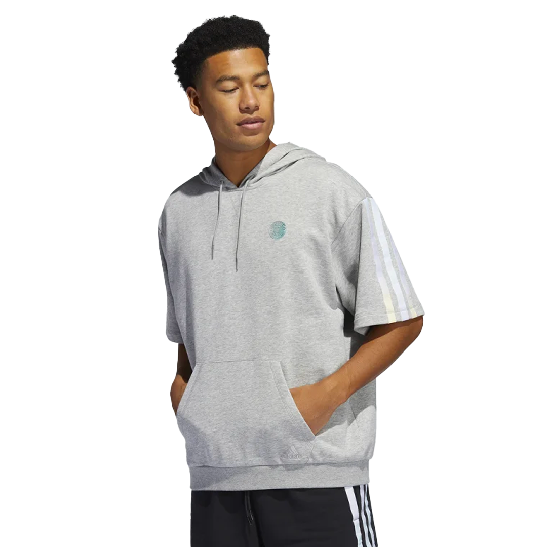 Adidas Donovan Mitchell Short Sleeve Hoodie-XXL-City Sports
