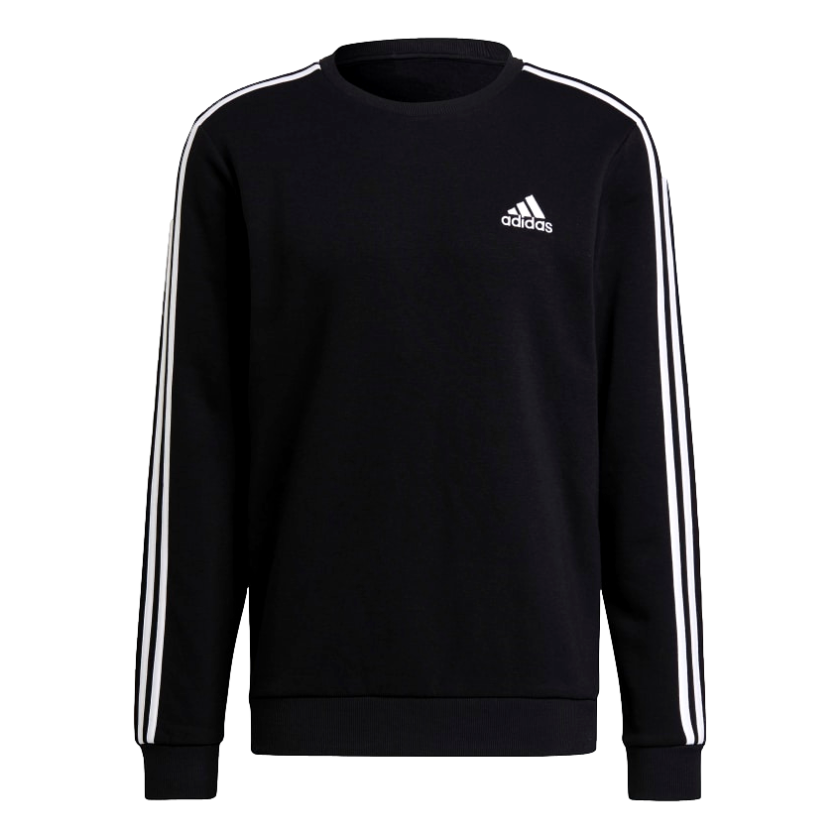 Adidas Mens Essentials Fleece 3 Stripes Sweatshirt--City Sports