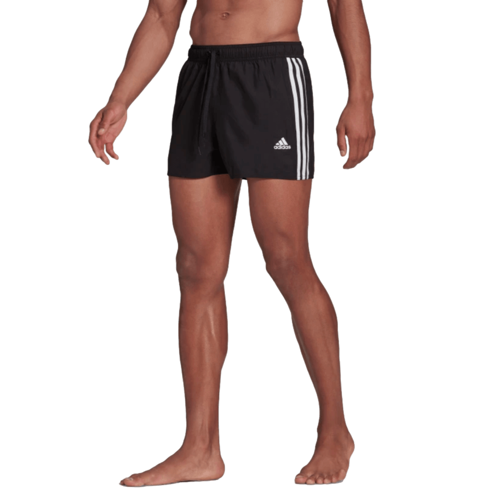 Adidas Very Short Length Classic 3 Stripe Swim Short--City Sports