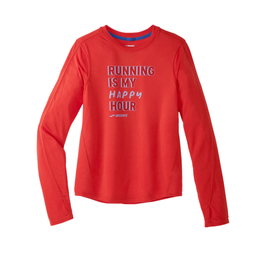 straf møl Samtykke Brooks Running Is My Happy Hour Womens Long Sleeve Tee – City Sports