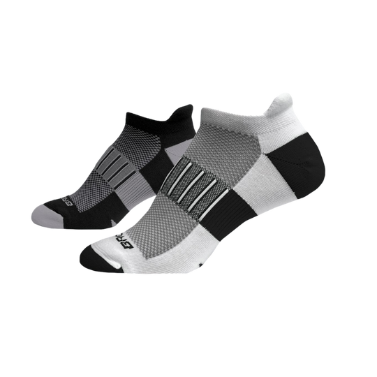 Brooks Ghost Midweight Socks (2 Pack) [Black/Oxford - White/Black]