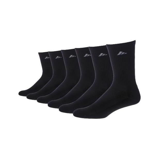 Adidas Cushioned Compression Crew Socks (6 Pack) [Black] 6-12--City Sports