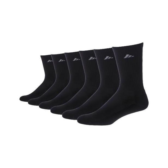 Adidas Cushioned Compression Crew Socks (6 Pack) [Black] 6-12
