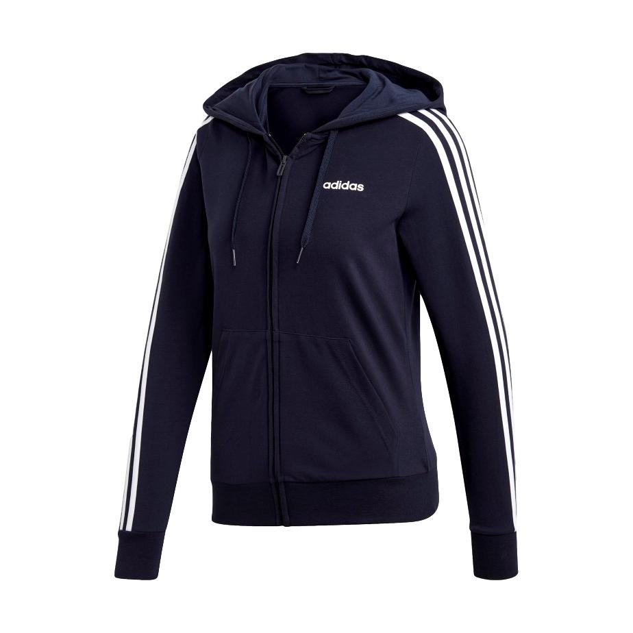 Adidas Womens Essentials 3 Stripes Hoodie--City Sports