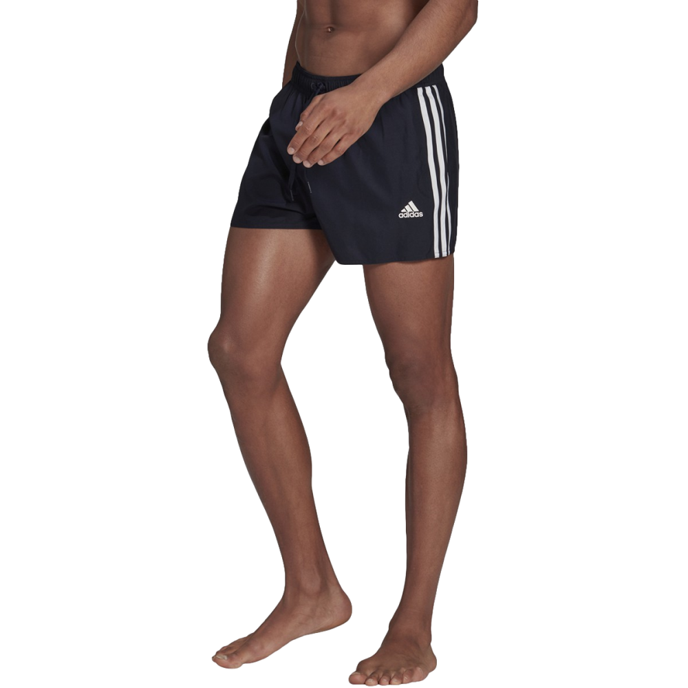 Adidas Very Short Length Classic 3 Stripe Swim Short--City Sports