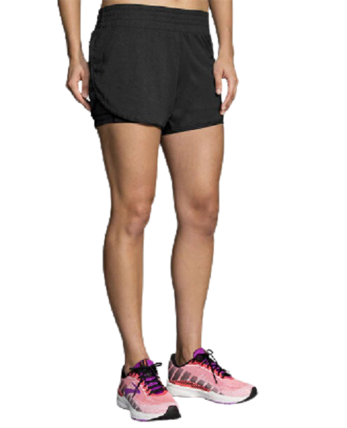 Brooks Womens Rep 3" 2-in-1 Shorts--City Sports